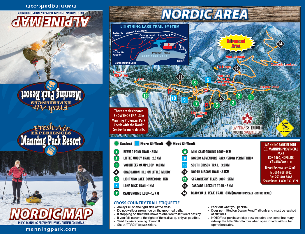 Nordic Map - Manning Park BC 