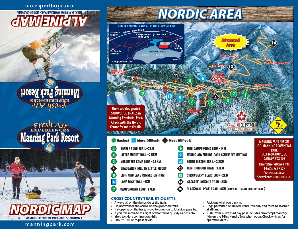 Nordic Map - Manning Park BC 