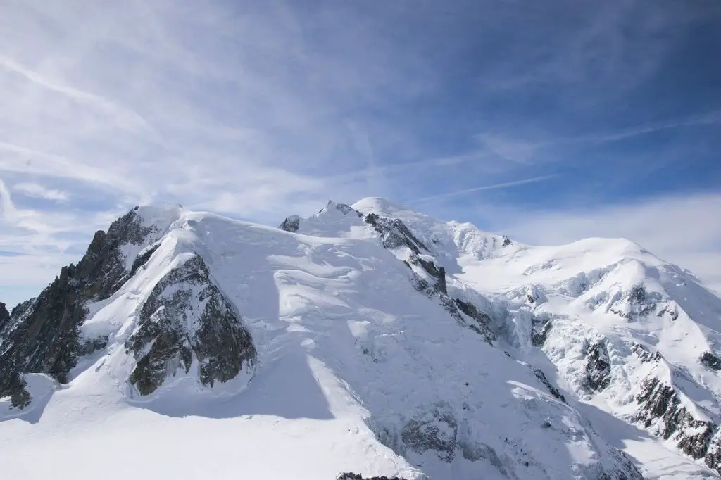 Mt Blanc - A very steep run in the Alps