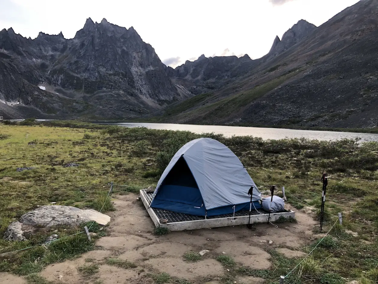The Grizzly Lake Campsite in Tombstone Territorial Park in the Yukon 