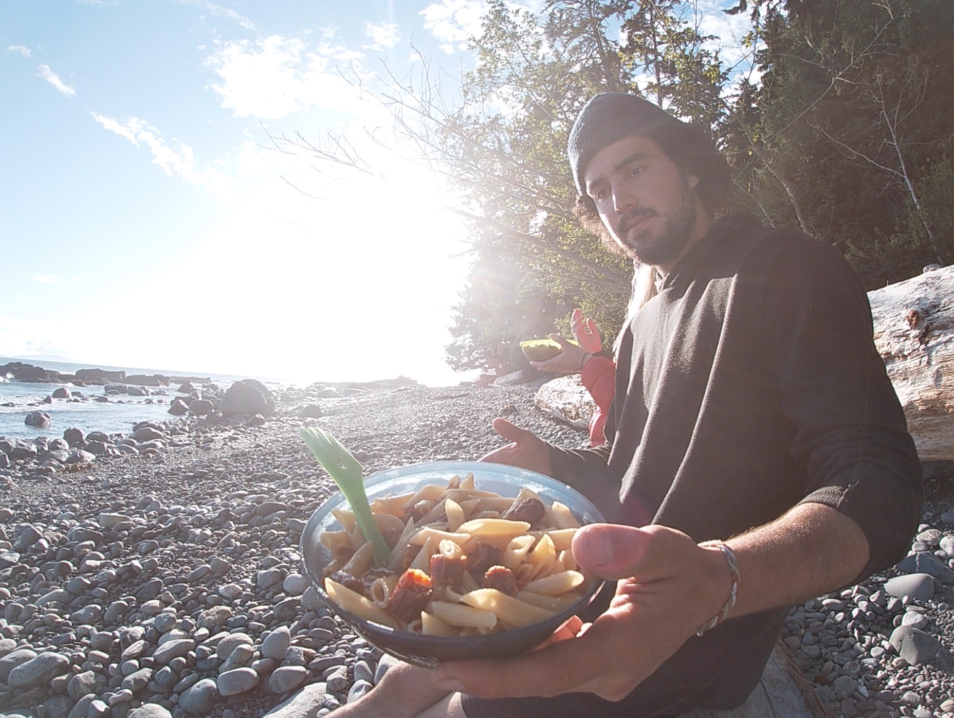 Eating Pasta on the Juan De Fuca Trail 