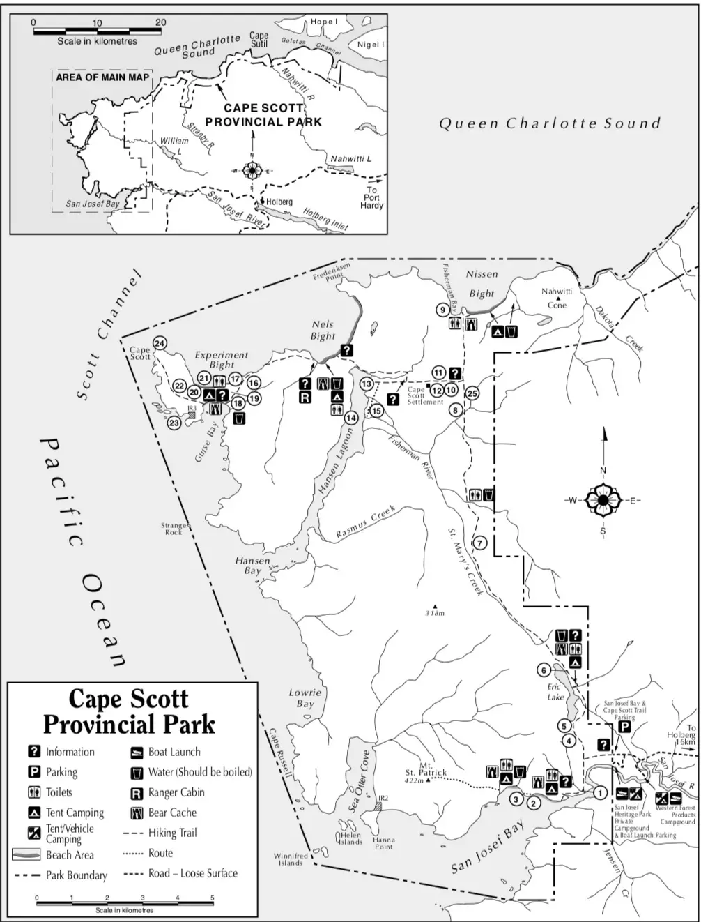 BC Parks Cape Scott Trail map 