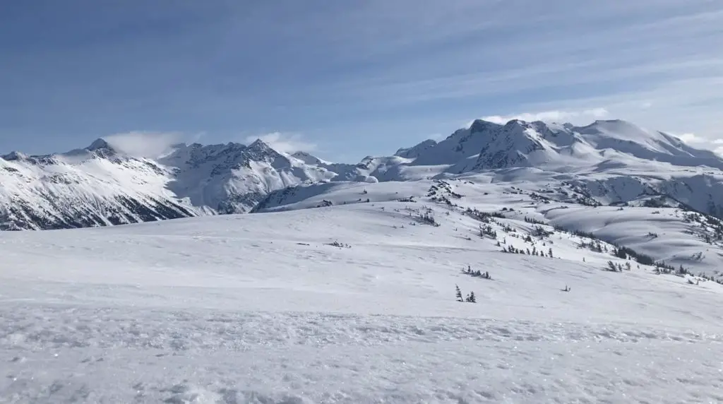 Beautiful views of Oboe and Musical Bumps from Flute Summit, Whistler Blackcomb, Flute Bowl HIke