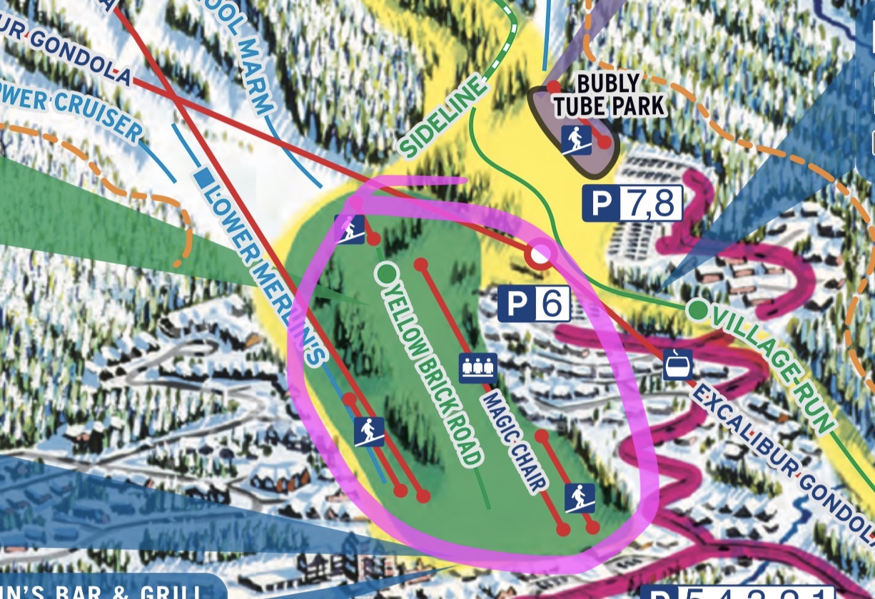 Bunny Hill Map Blackcomb 