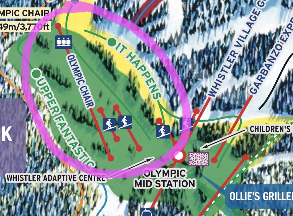 Bunny Hill Map Whistler 