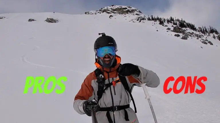 Pros and cons of skiing with a backpack