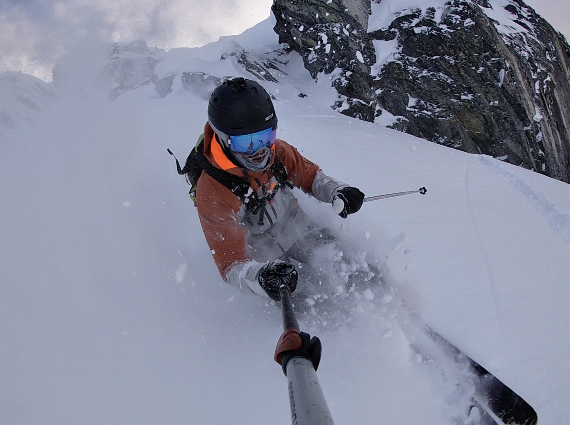 Skiing Secret Bowl and Purple Haze in Smith Goggles at Whistler Blackcomb 