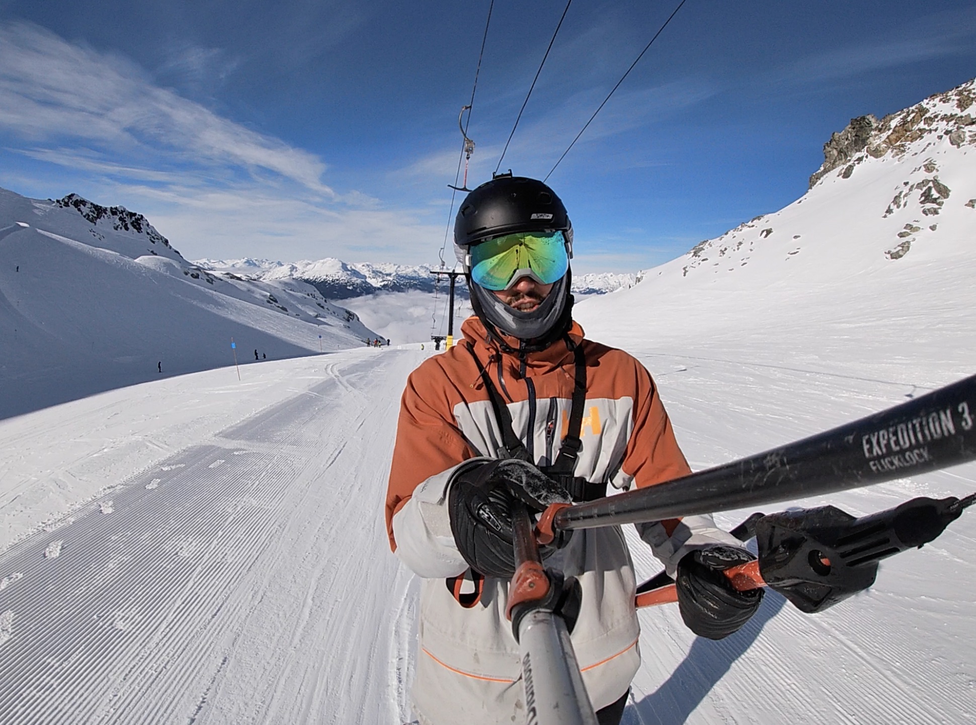 On the Showcase T-Bar on Blackcomb Mountain in Whistler BC 