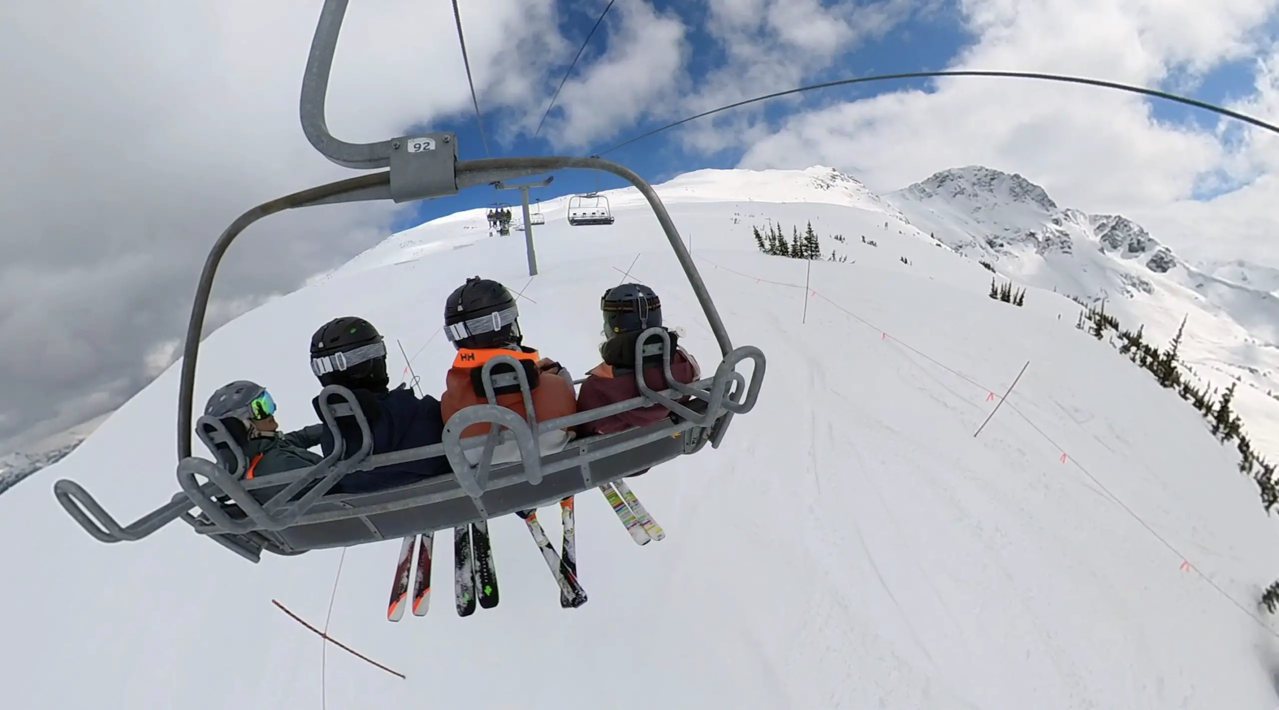 7th heaven chairlift Blackcomb mountain Whistler BC 