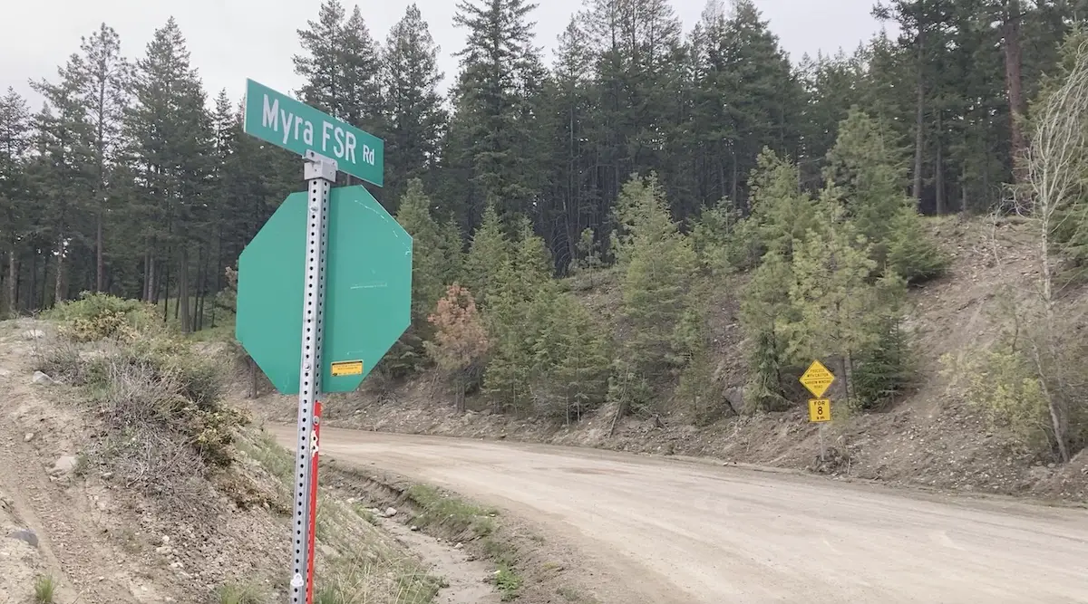 Myra Forest Service road to Myra Canyon, Kelowna 