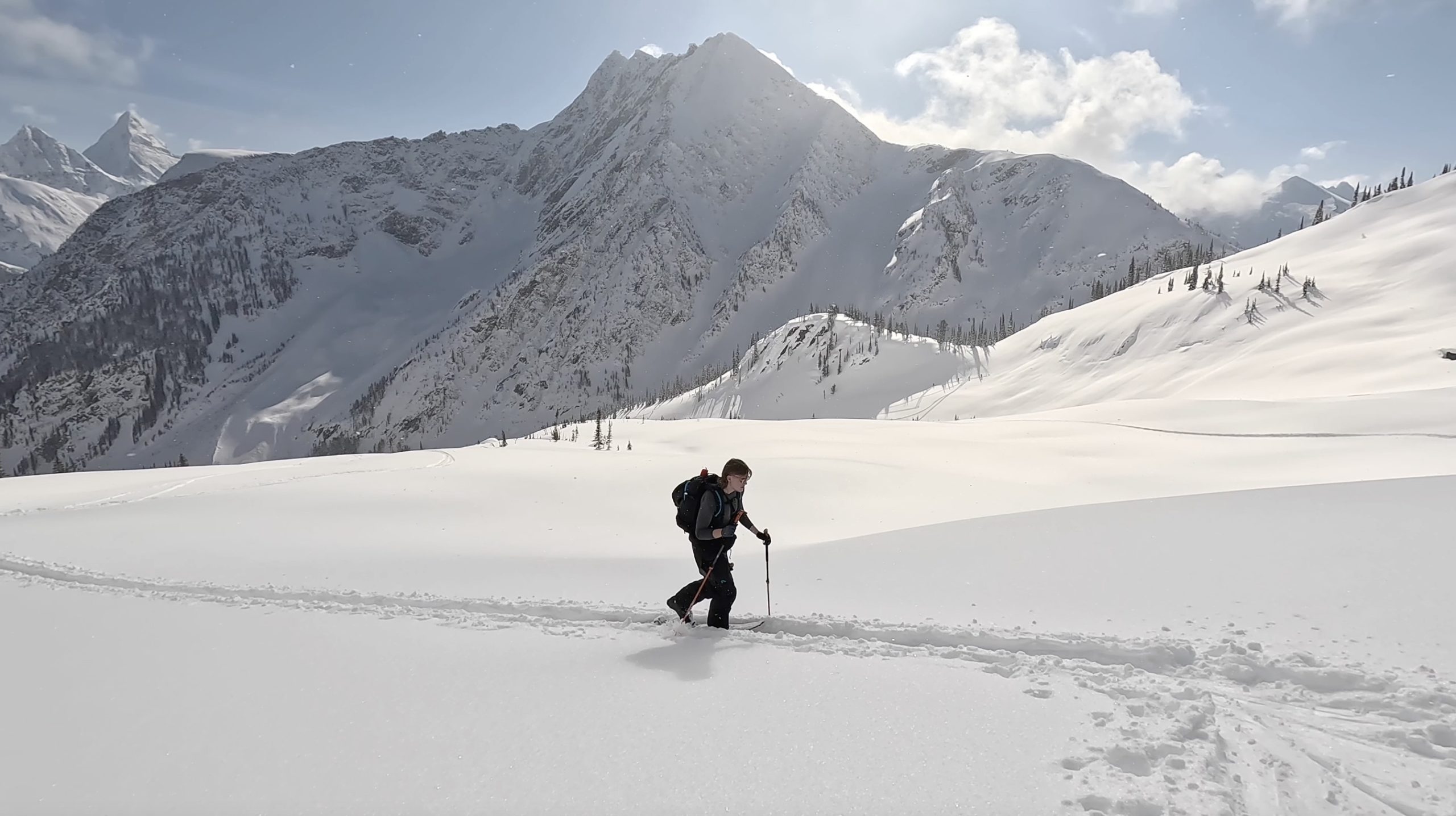 Hospital Bowl on route to Video Peak Ski Touring Rogers Pass