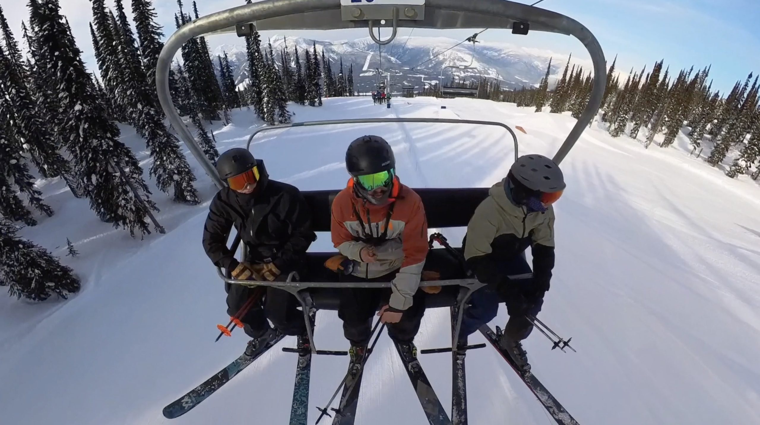 Riding the stoke chair at Revelstoke Mountain Resort 