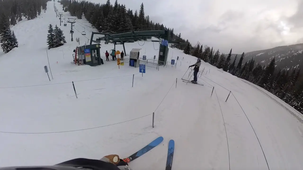 Zero lines on the Glory Ridge Chair , Whitewater Restor Skiing, Nelson BC 