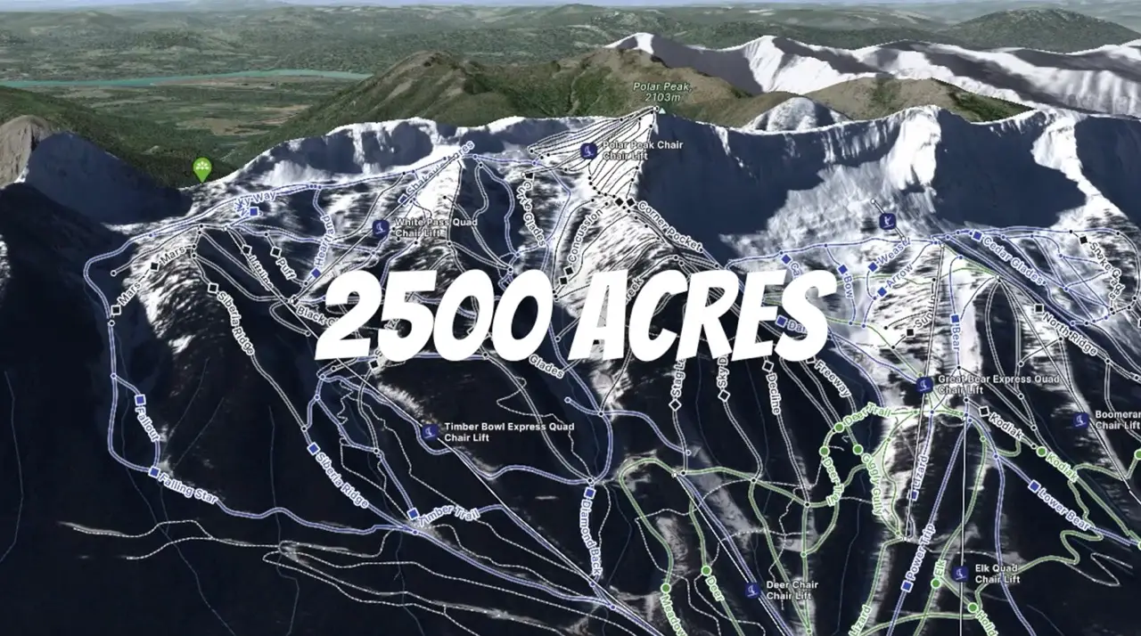 Skiable Acreage at Fernie Alpine Resort 